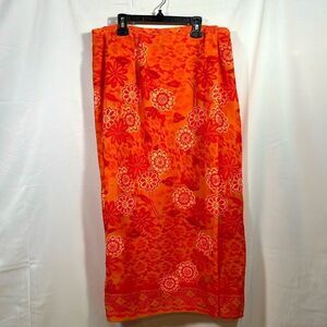 K studio orange wrap skirt
